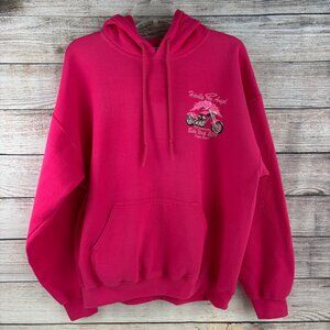 Daytona Beach Bike Week 2011 "Hardly an Angel" Pink Hoodie Women's Large